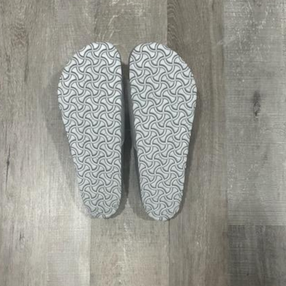 Birkenstock Silver Slide Sandals - Picture 4 of 5